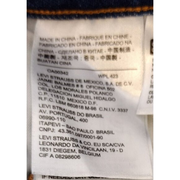 Levi White Oak Cone Denim Faded Distressed Medium Wash Size 28 - Picture 9 of 11